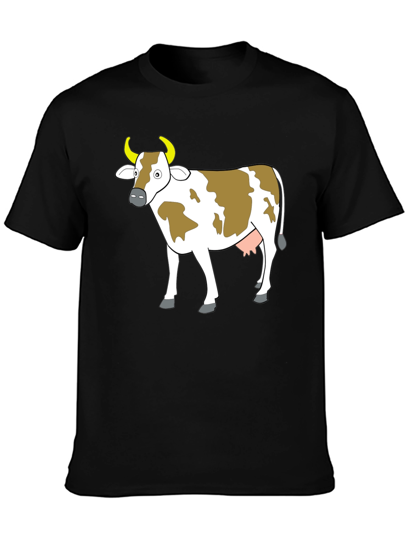 Cow Graphic Tee - Black Unisex T-Shirt
