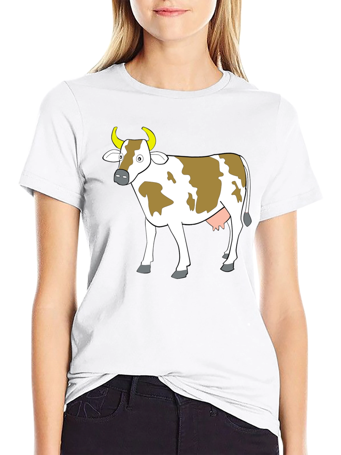 Cow Graphic Tee - Black Unisex T-Shirt