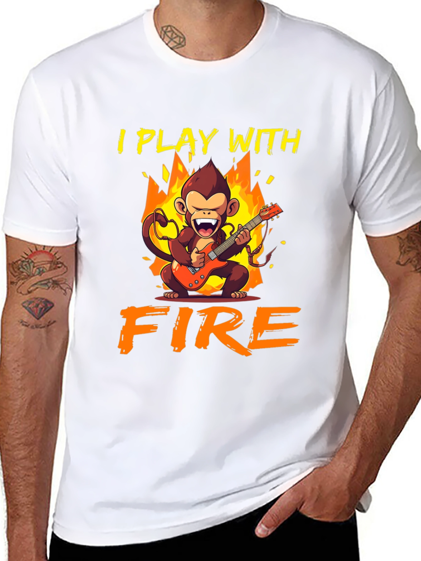 I Play with Fire Monkey Graphic Tee