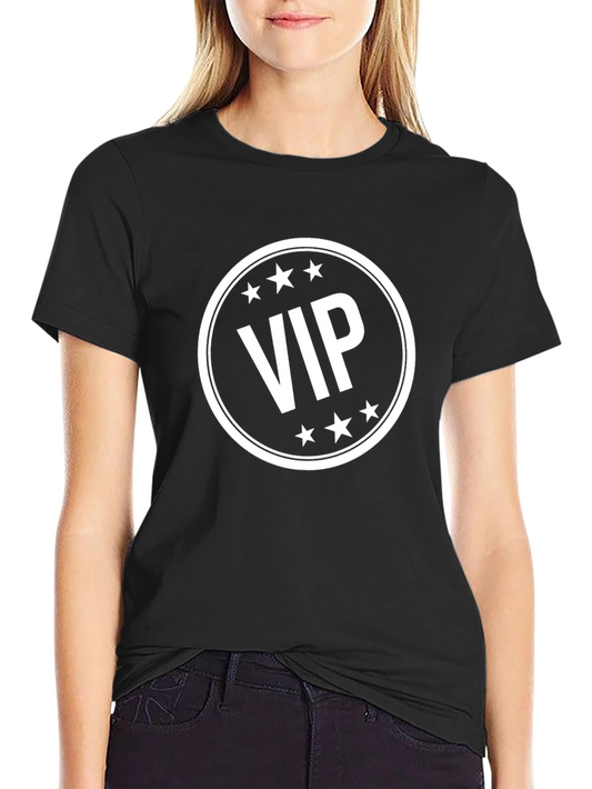 VIP Graphic Tee - Black Cotton Blend