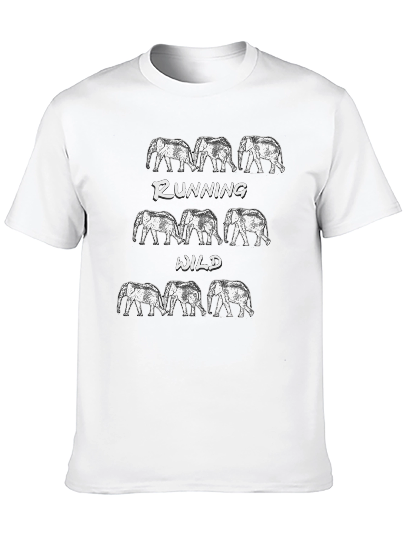 Running Wild Elephant Graphic Tee