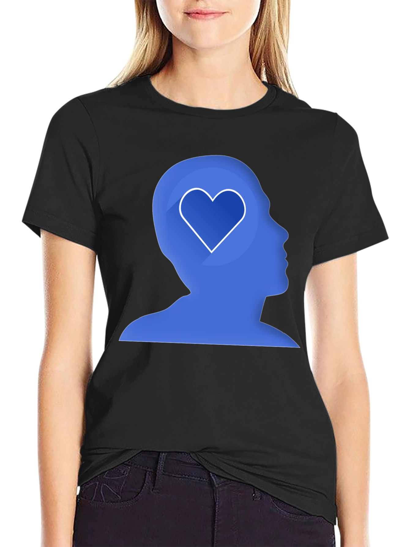 Heart Mind Graphic Tee - Mens Black T-Shirt