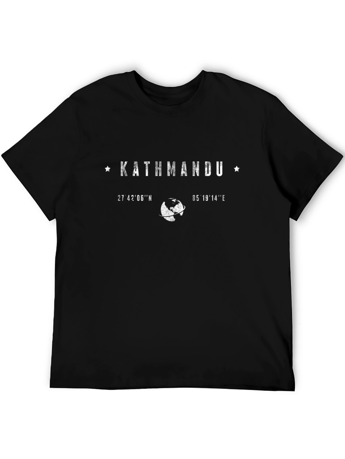 Kathmandu Coordinates Graphic Tee - Black