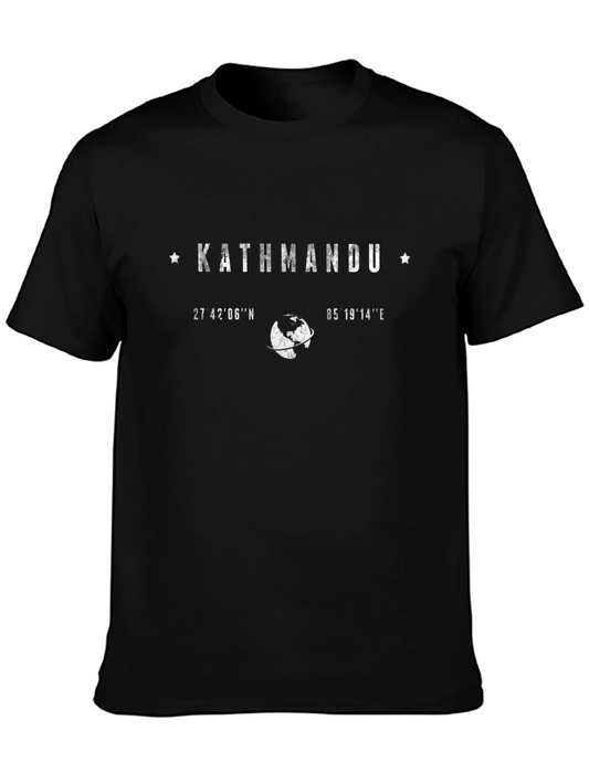 Kathmandu Coordinates Graphic Tee - Black