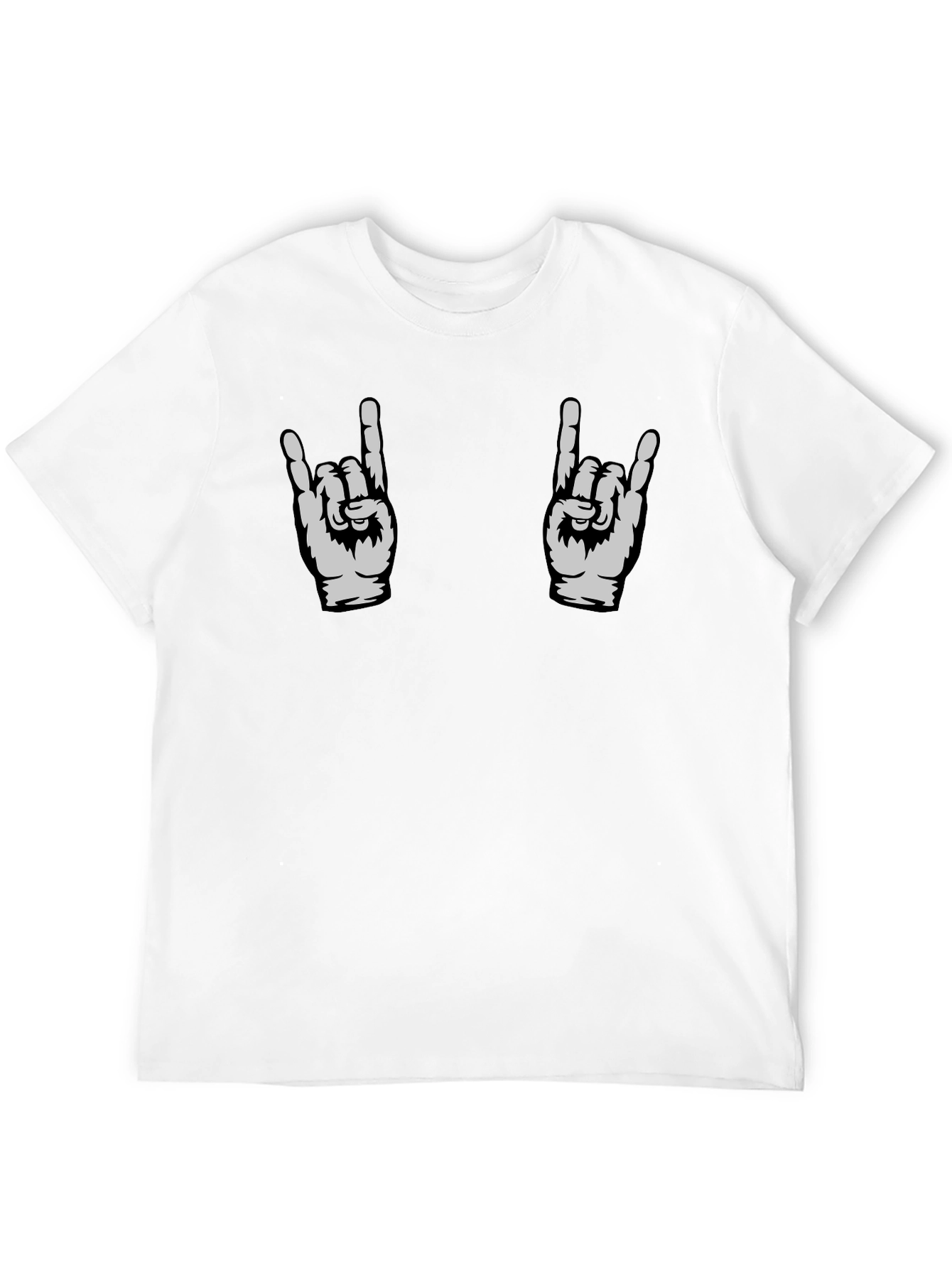 Rock On Graphic Tee - Black Cotton T-Shirt