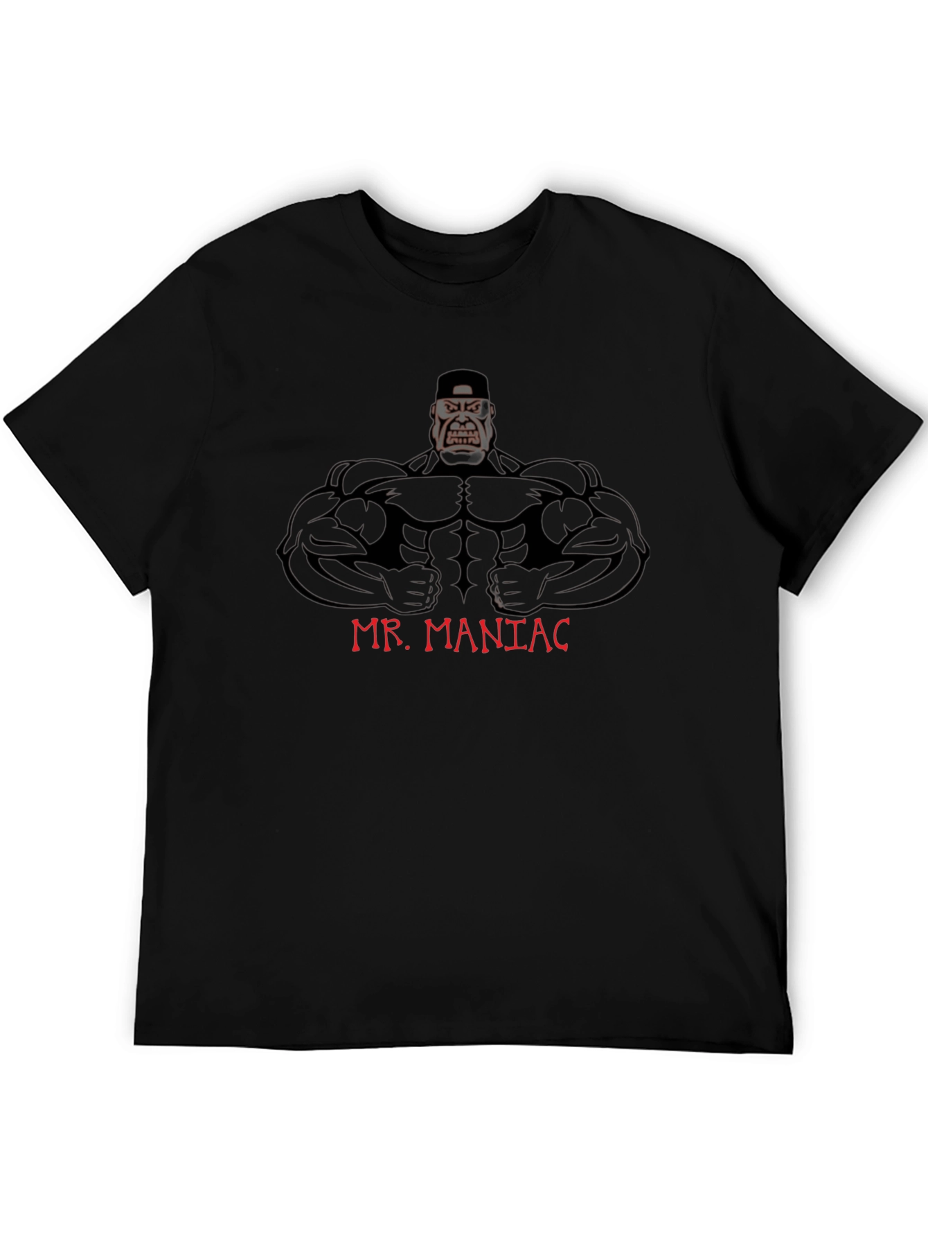 Mr. Maniac Graphic Tee - Black Cotton T-Shirt