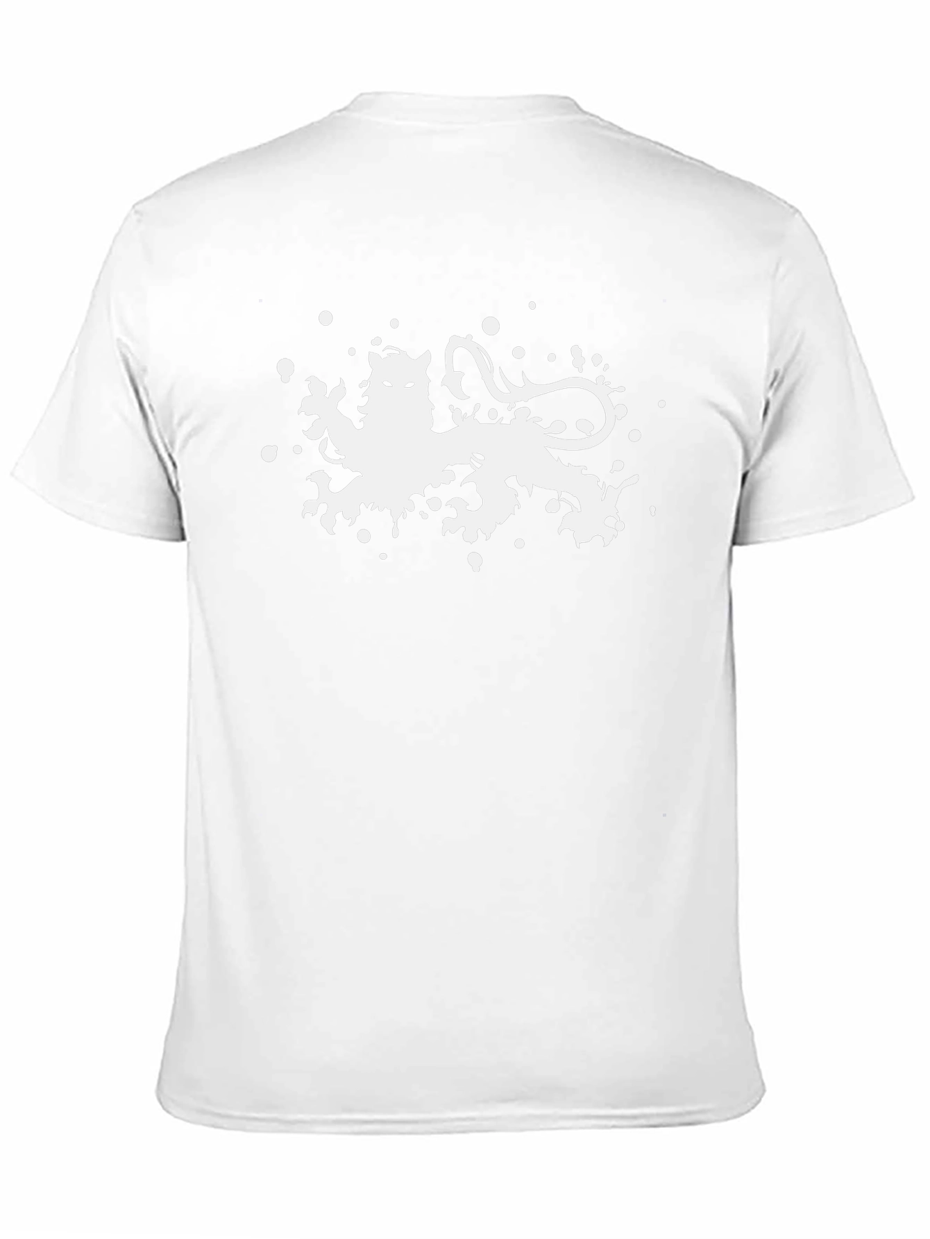 Black Lion Splatter Print T-Shirt