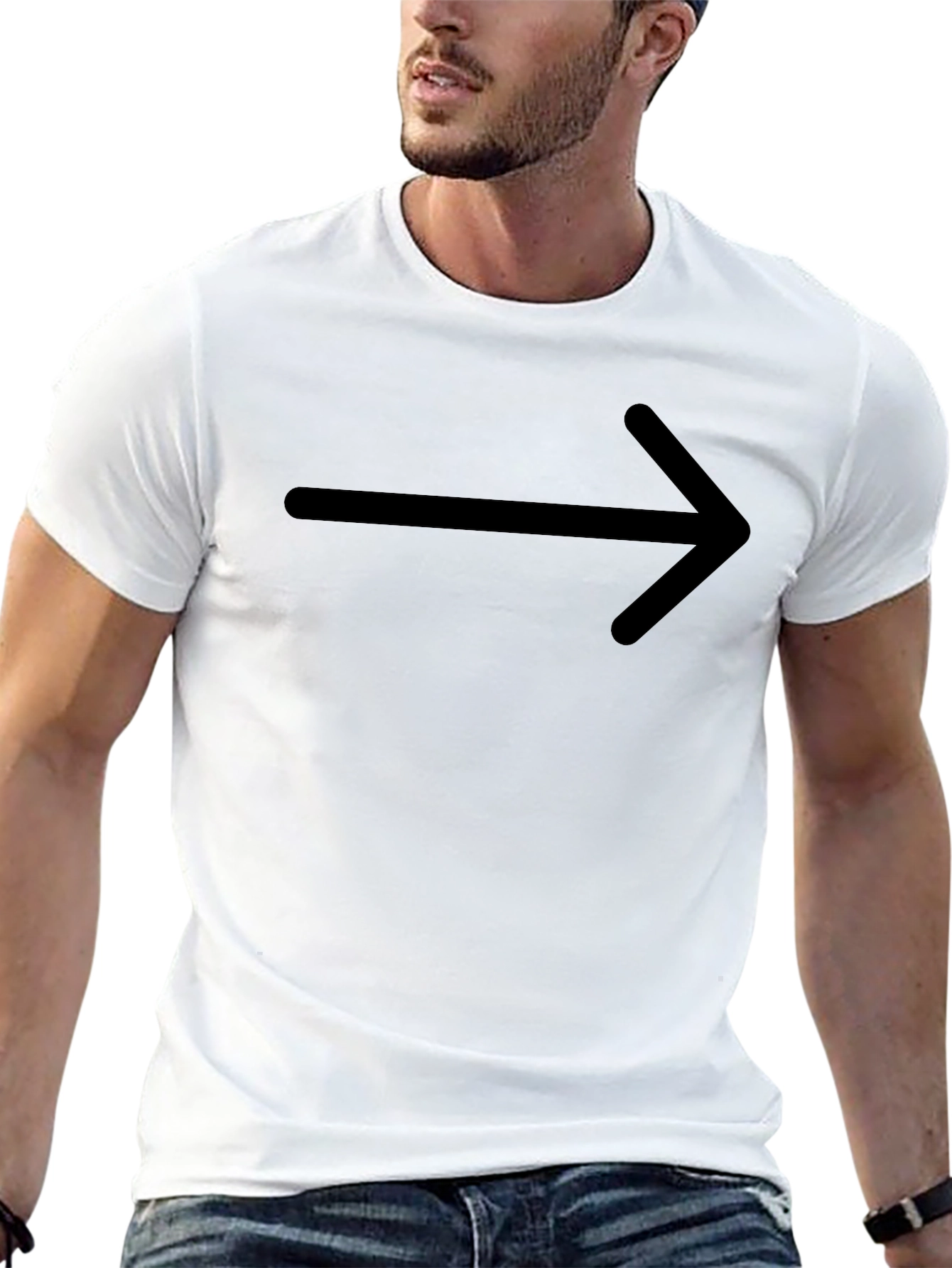Right Arrow Graphic T-Shirt - Classic Black