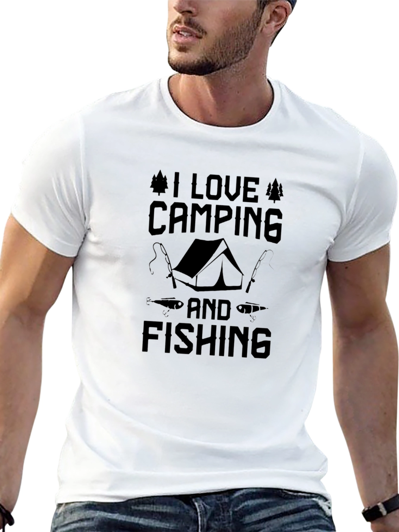 Camping & Fishing Graphic T-Shirt