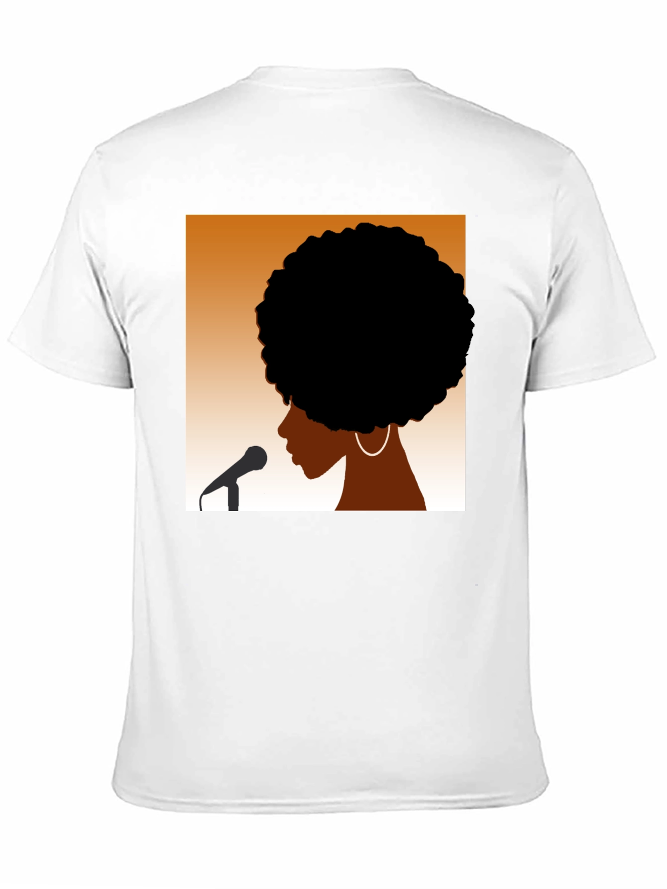 Afro Silhouette Graphic Black T-Shirt