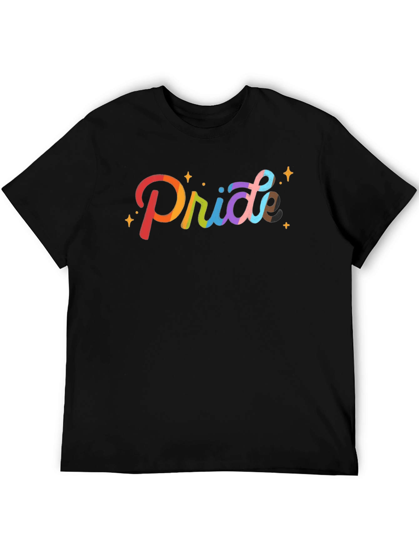 Pride Rainbow Graphic Black T-Shirt