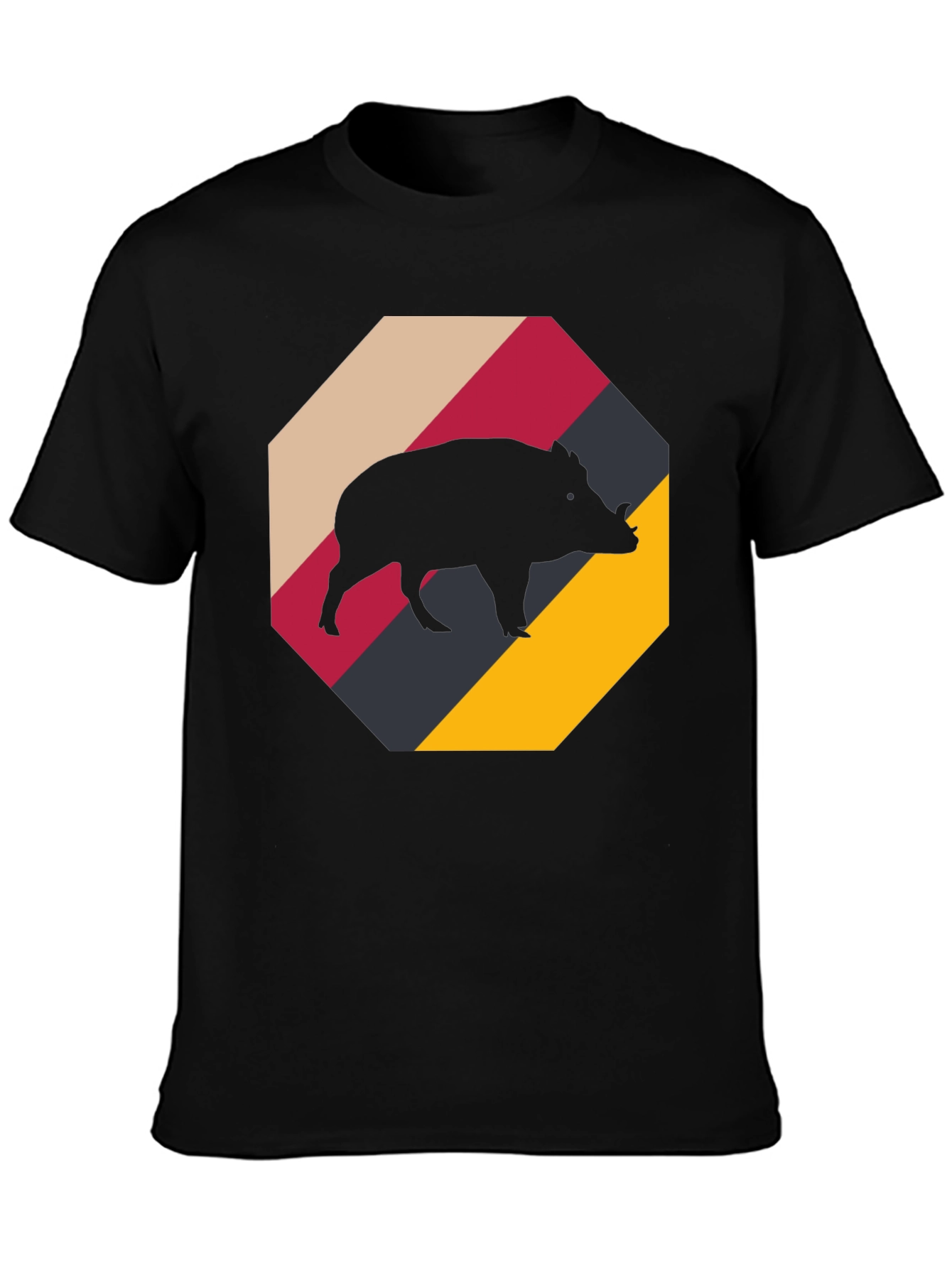 Boar Silhouette Tee - Retro Style