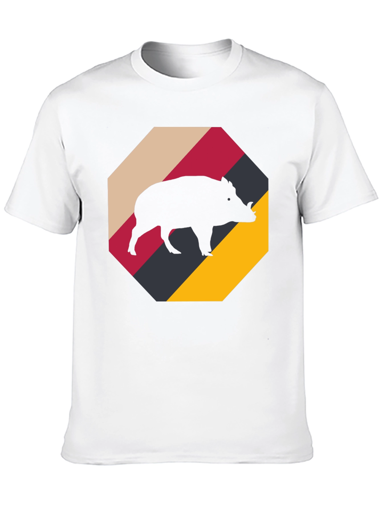 Boar Silhouette Tee - Retro Style