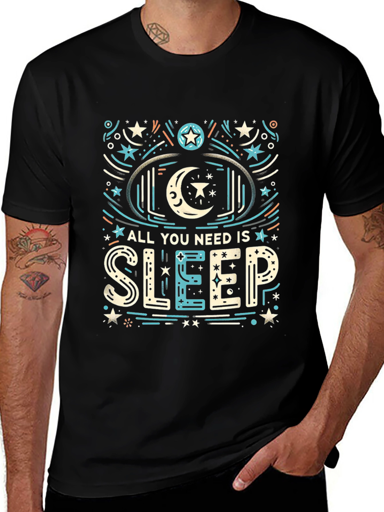 All You Need is Sleep Graphic Tee - Black