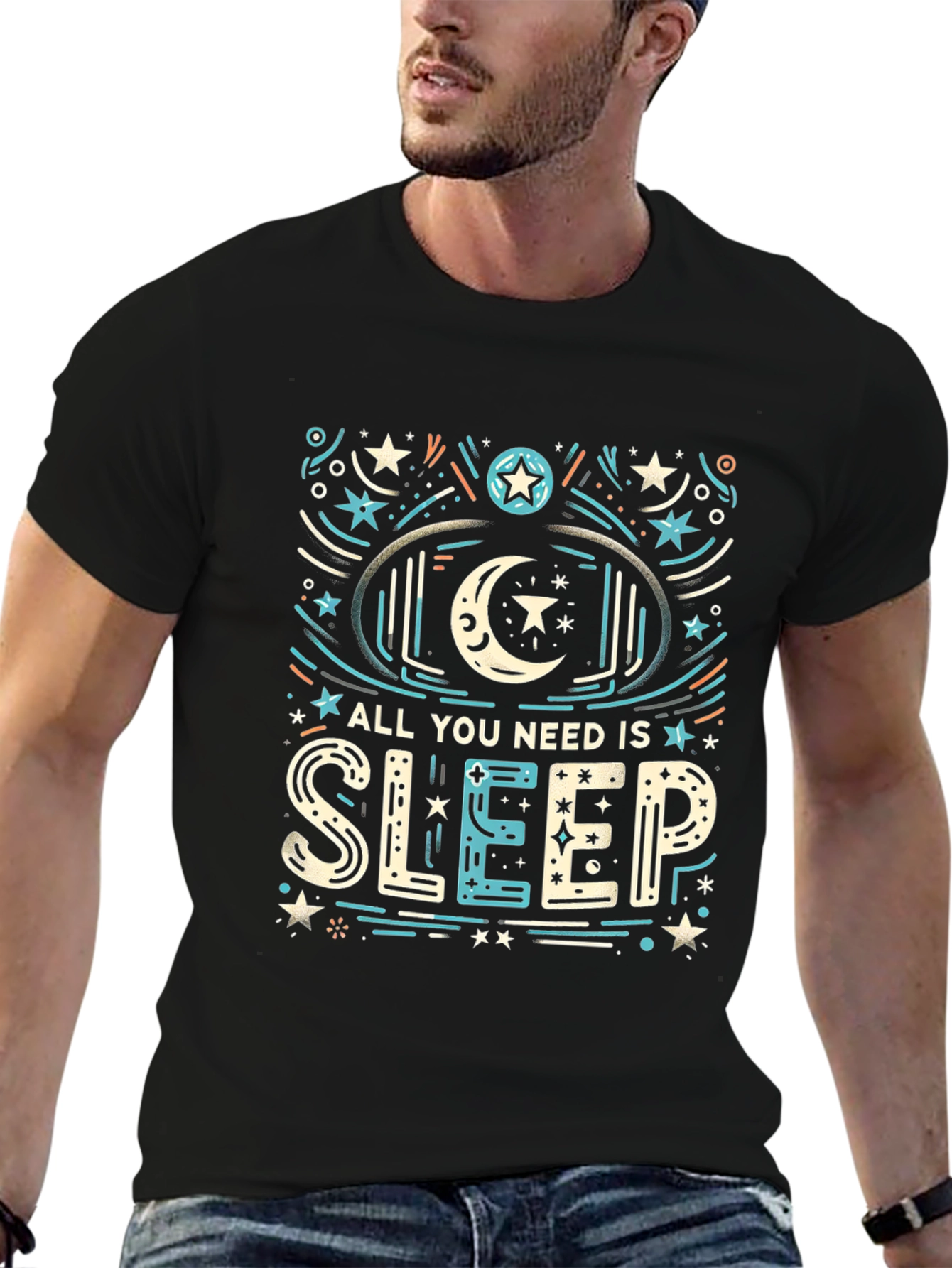 All You Need is Sleep Graphic Tee - Black