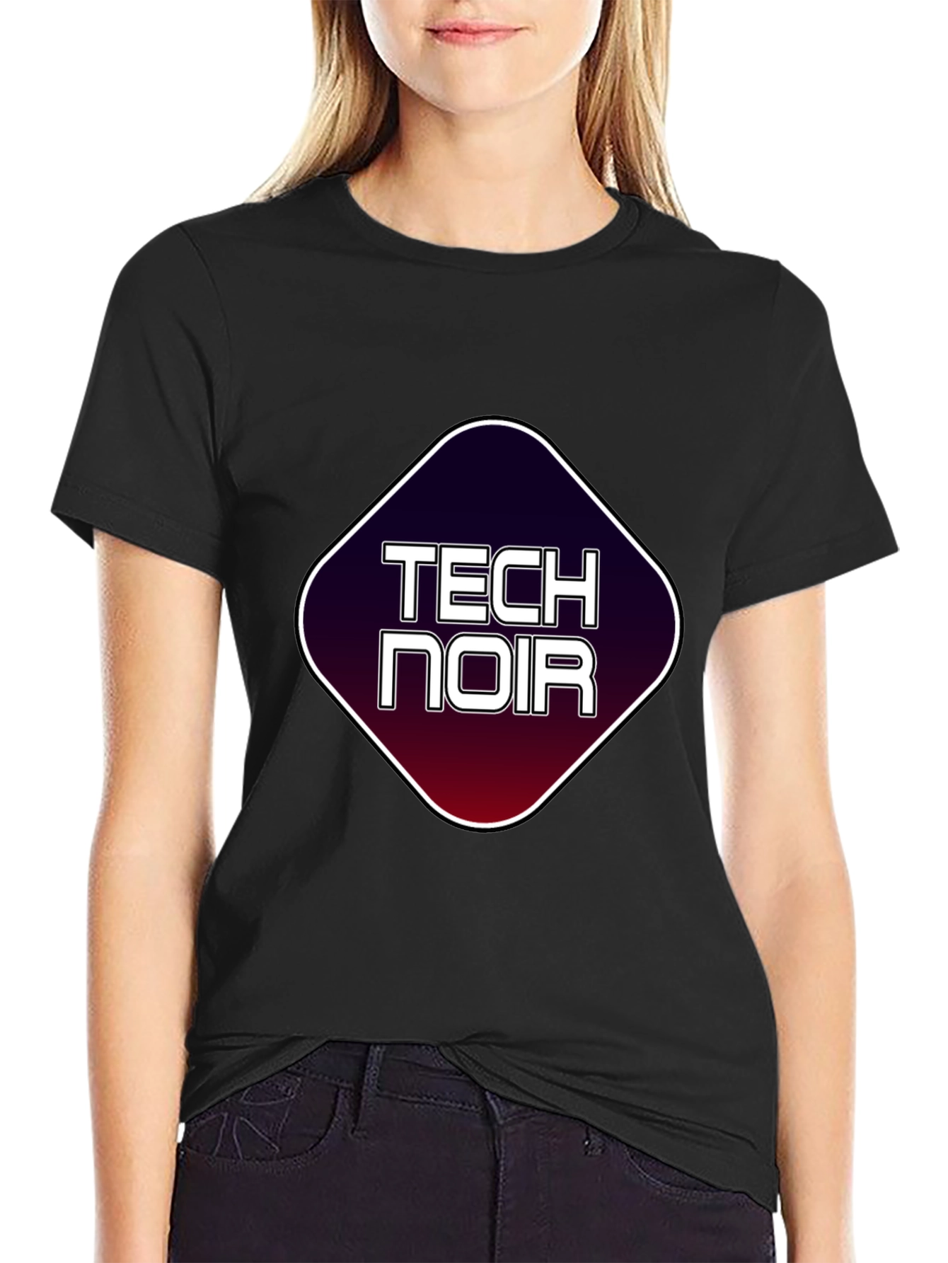 Tech Noir Graphic T-Shirt - Black Tee