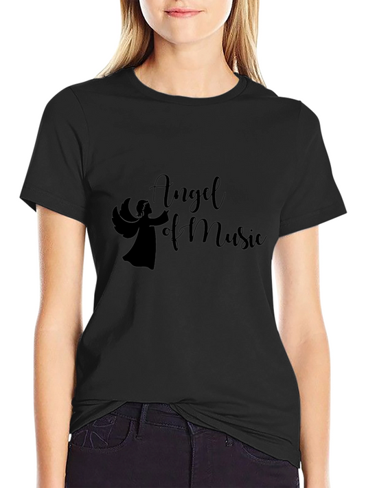 Angel of Music Graphic Tee - Black Softstyle Cotton