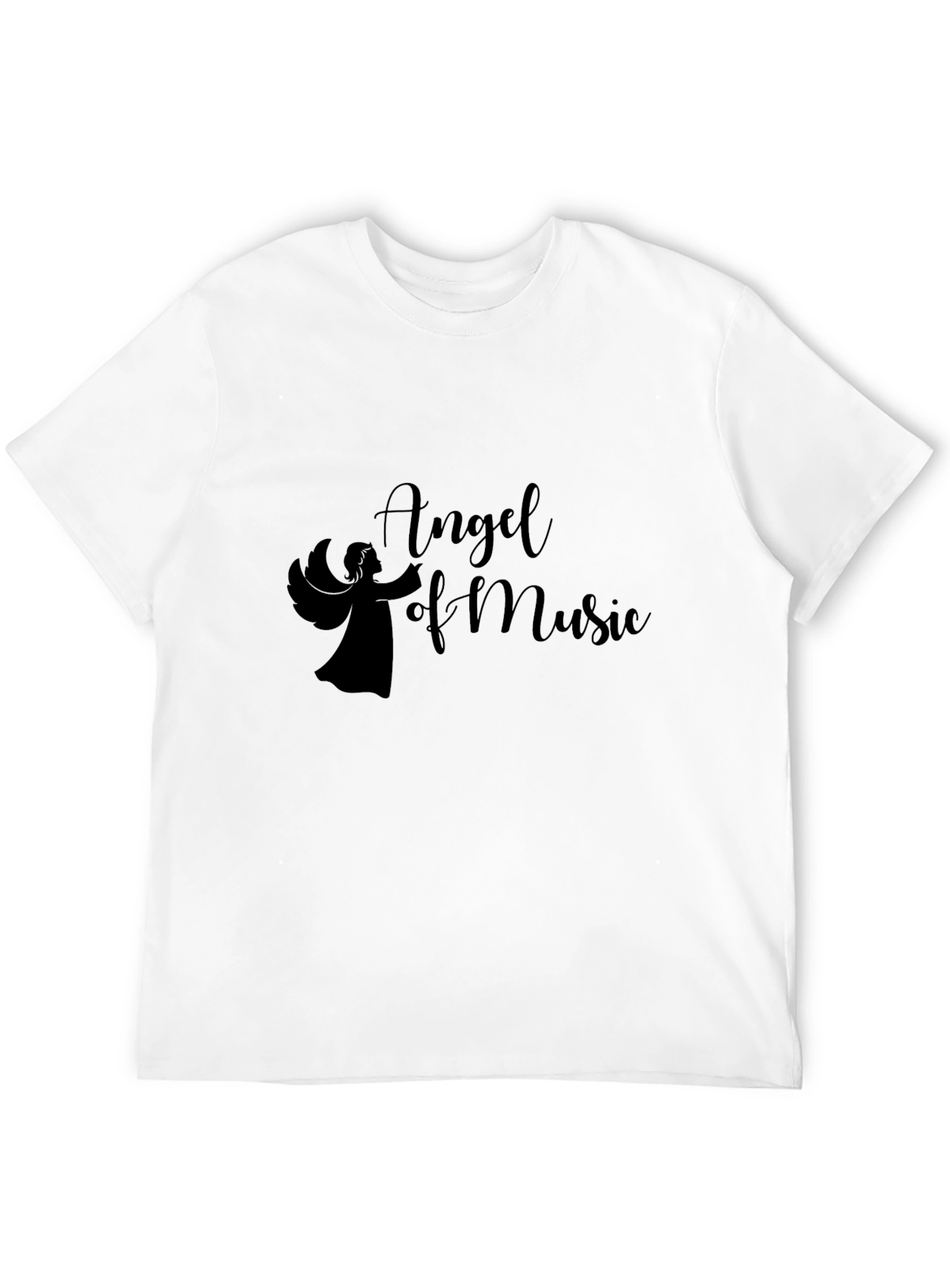 Angel of Music Graphic Tee - Black Softstyle Cotton