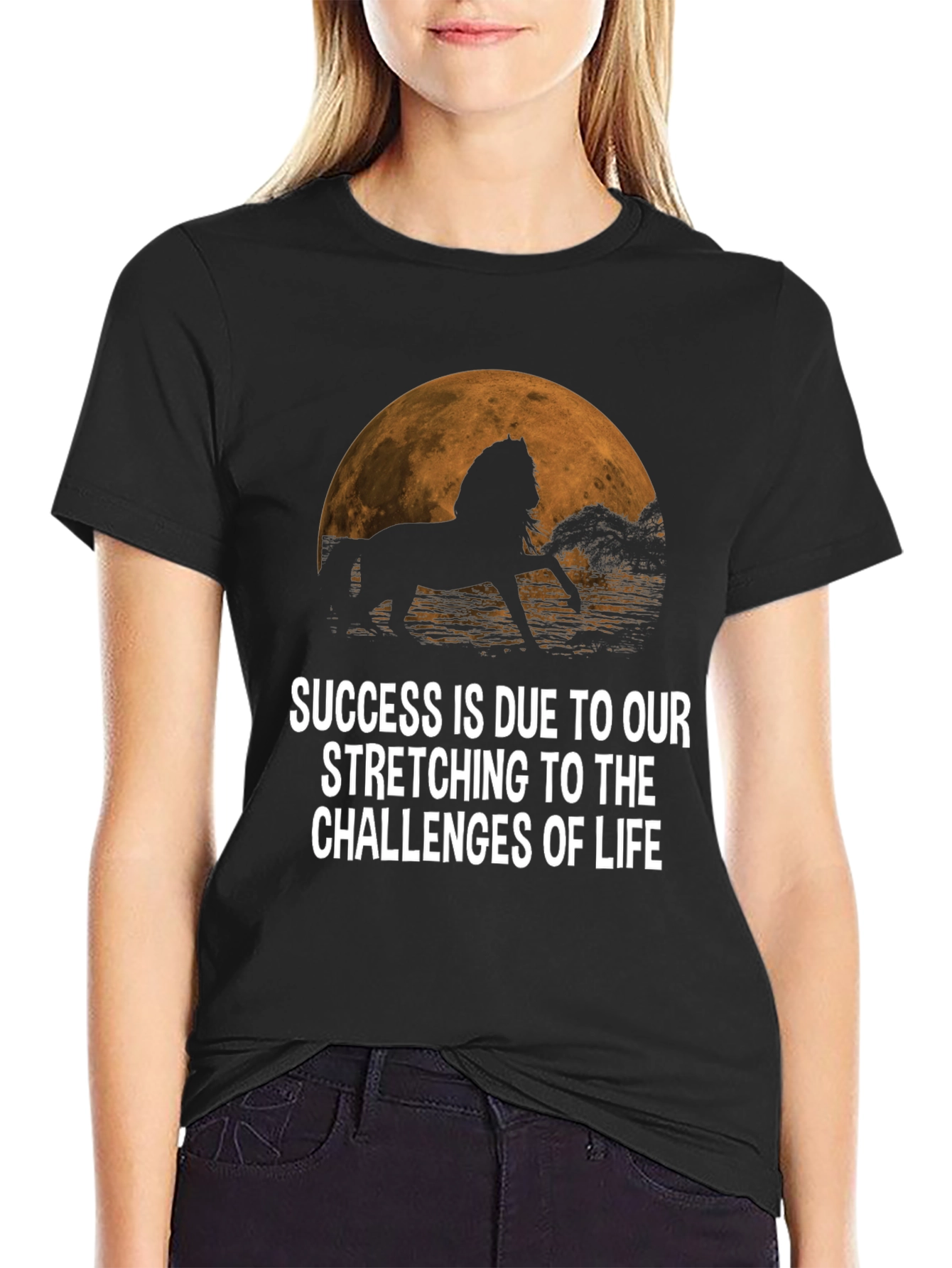 Success Horse Graphic Tee - Motivational Shirt