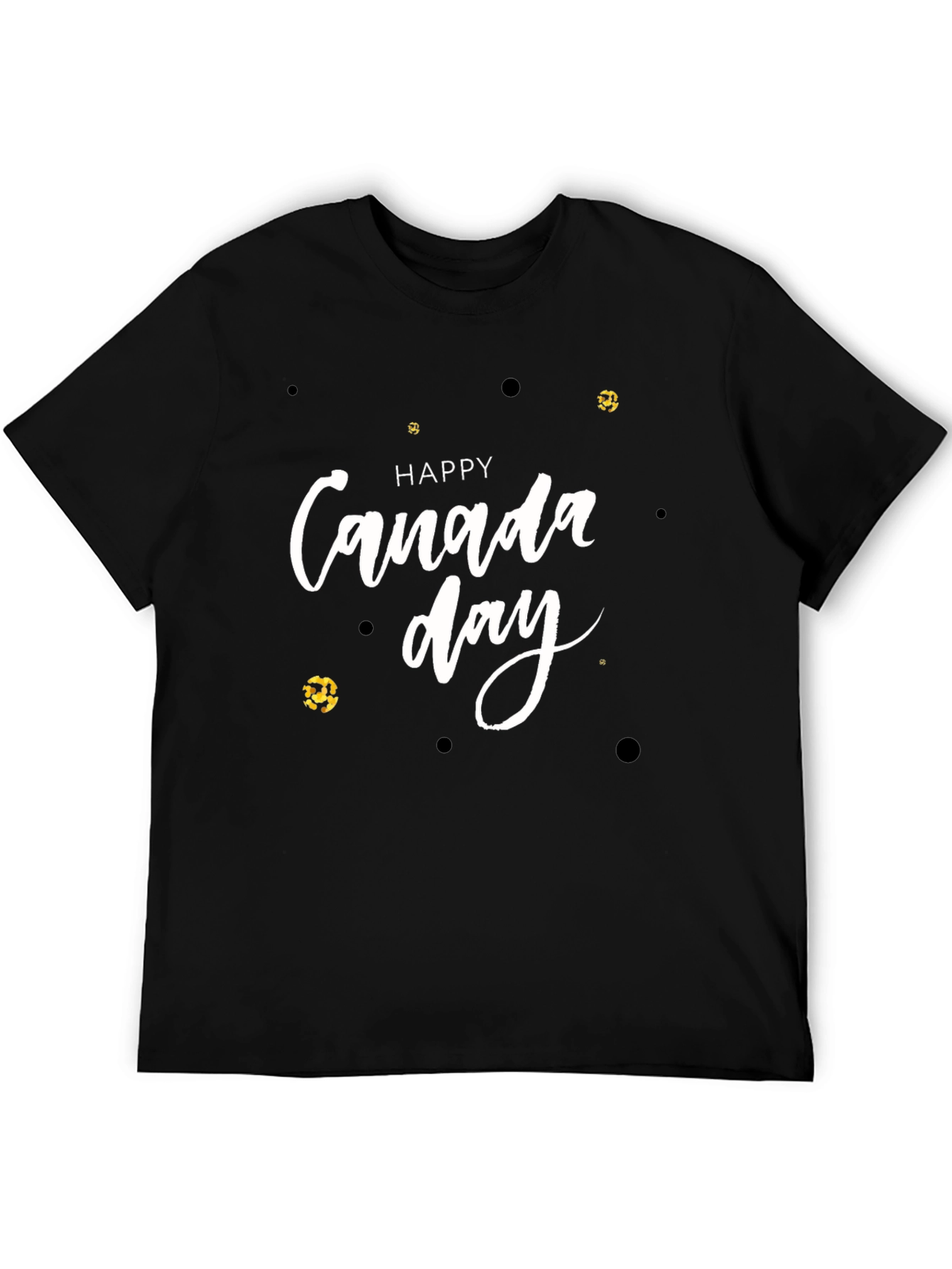 Happy Canada Day Black T-Shirt