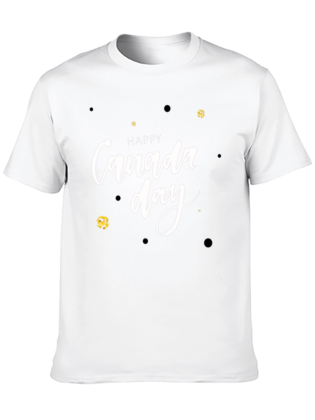 Happy Canada Day Black T-Shirt