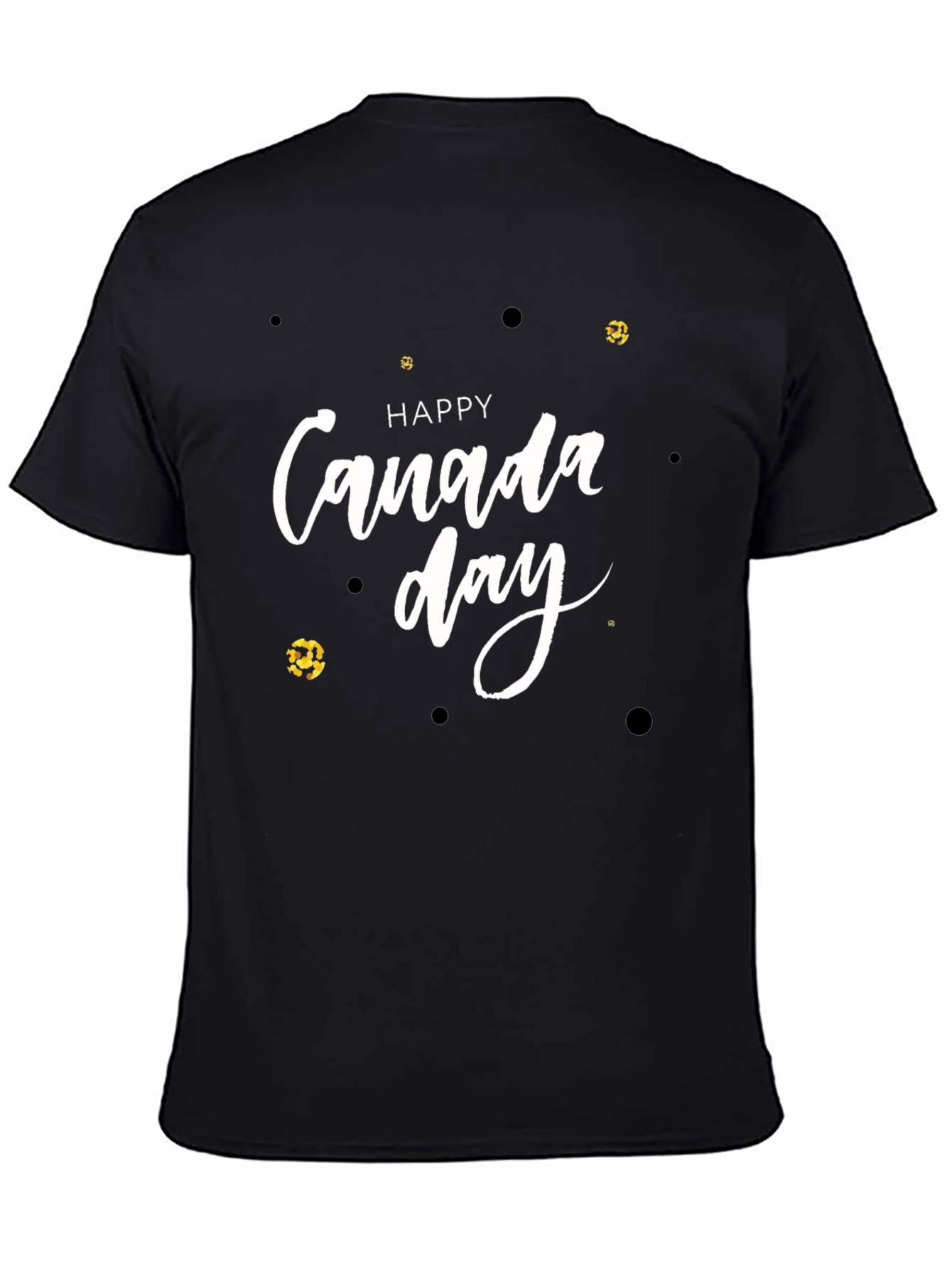 Happy Canada Day Black T-Shirt