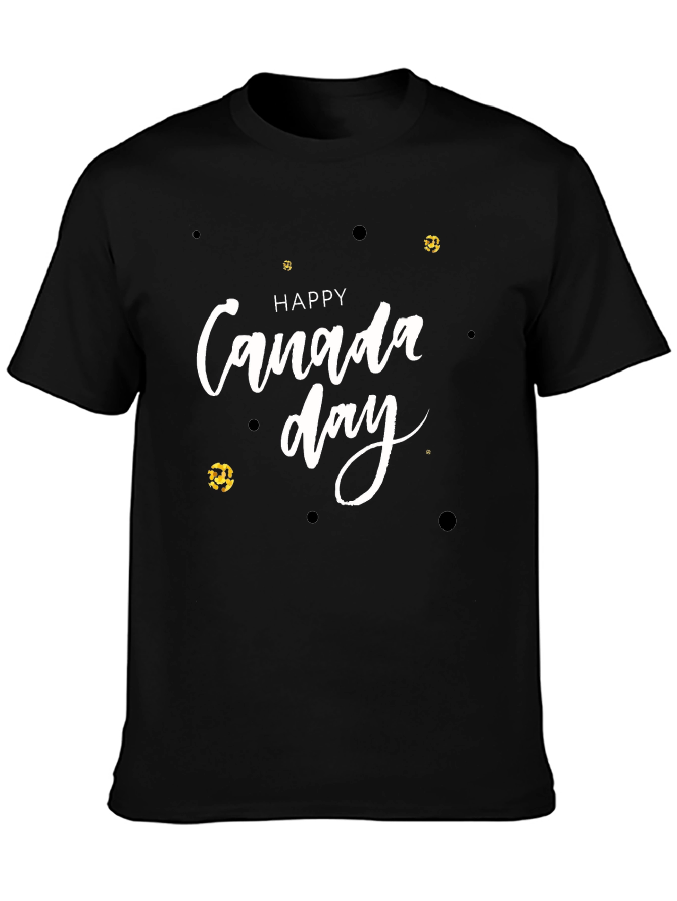 Happy Canada Day Black T-Shirt