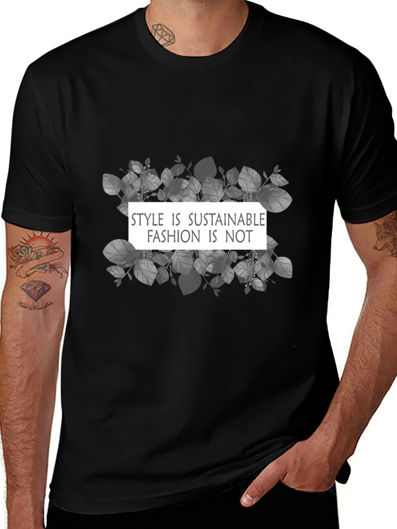 Sustainable Style Graphic Tee - Soft Cotton Blend