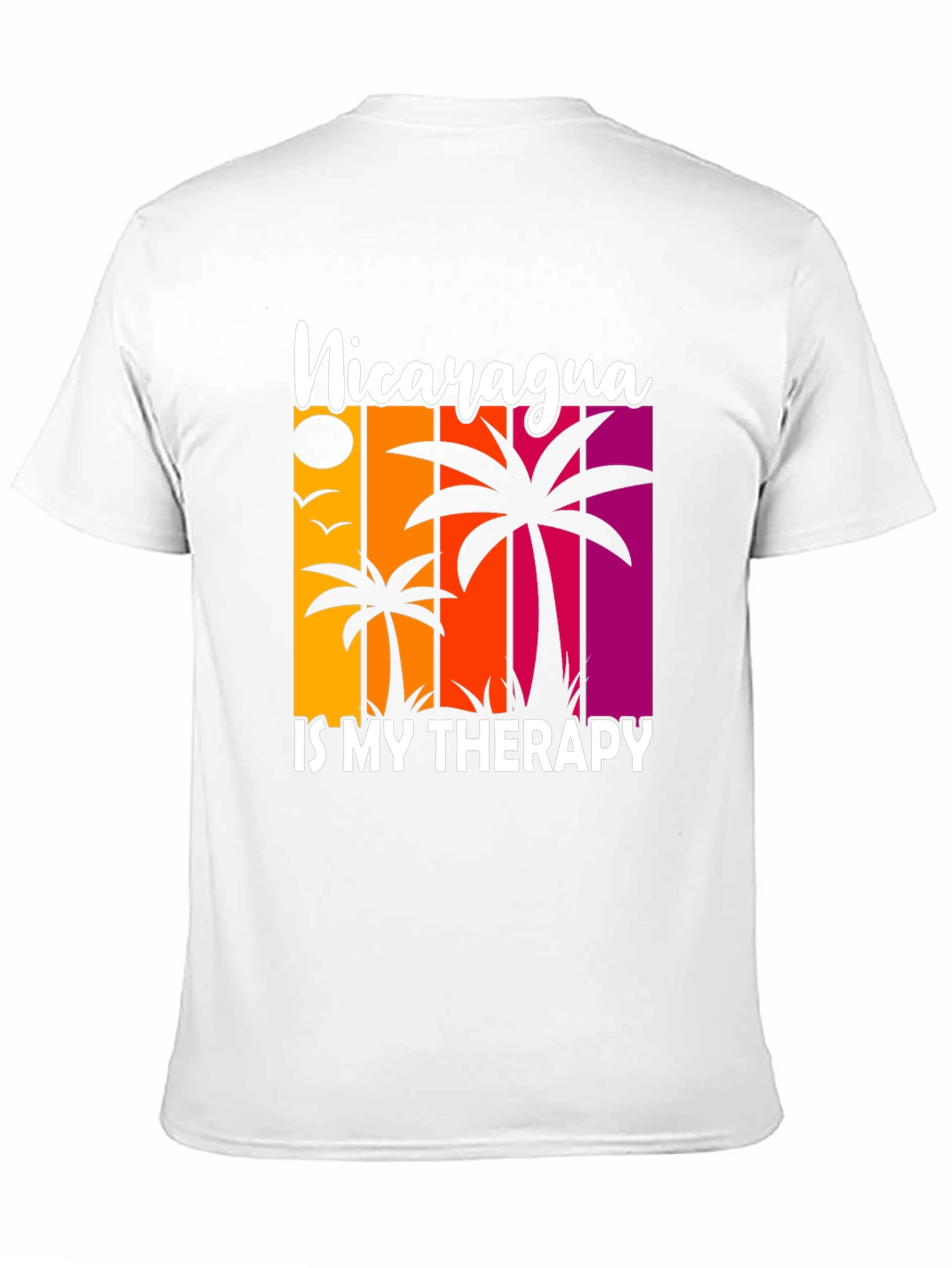 Nicaragua Therapy Graphic Tee Tropical Palm Shirt