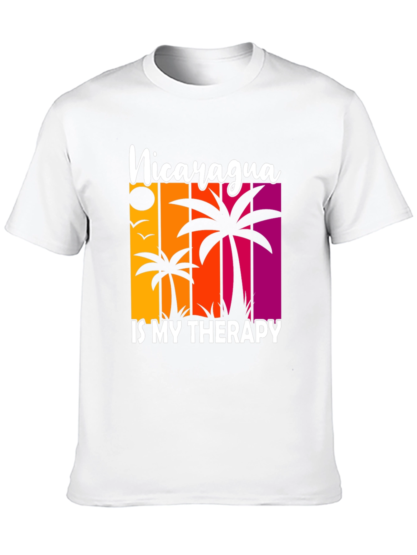 Nicaragua Therapy Graphic Tee Tropical Palm Shirt