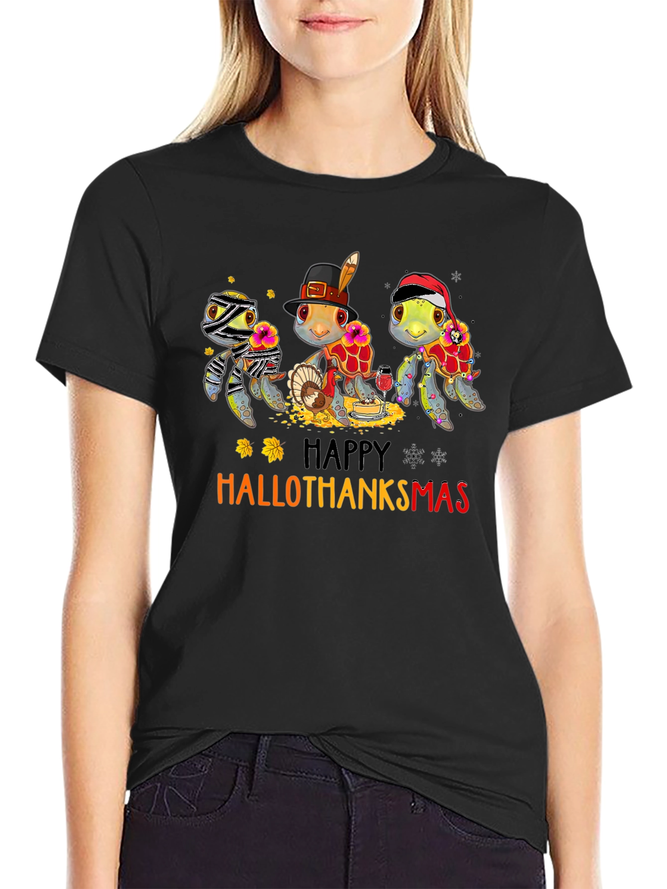 HalloThanksmas Turtle T-Shirt: Holiday Fun!