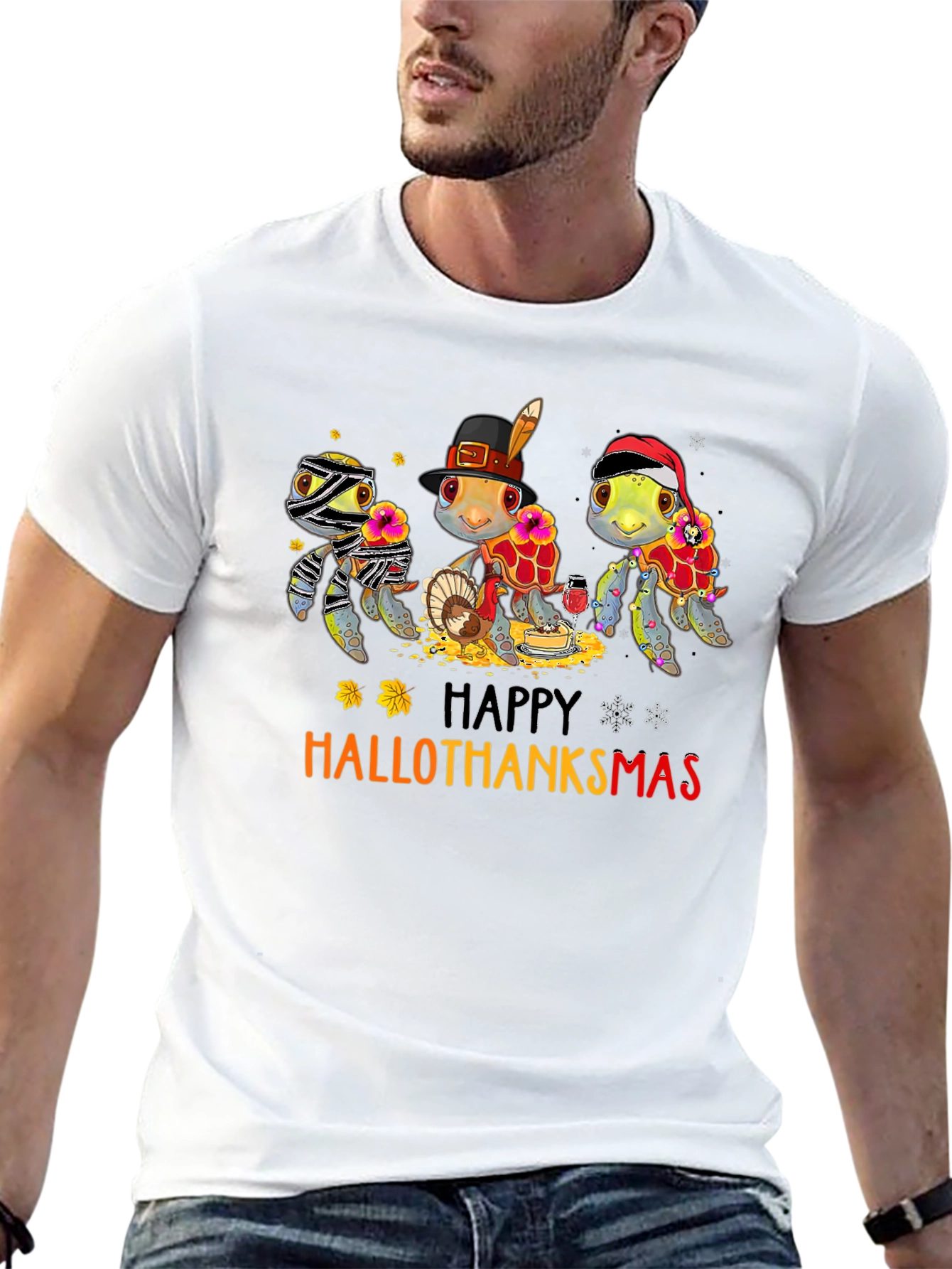 HalloThanksmas Turtle T-Shirt: Holiday Fun!