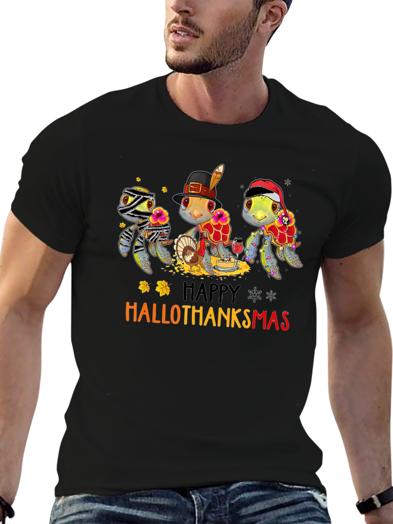 HalloThanksmas Turtle T-Shirt: Holiday Fun!