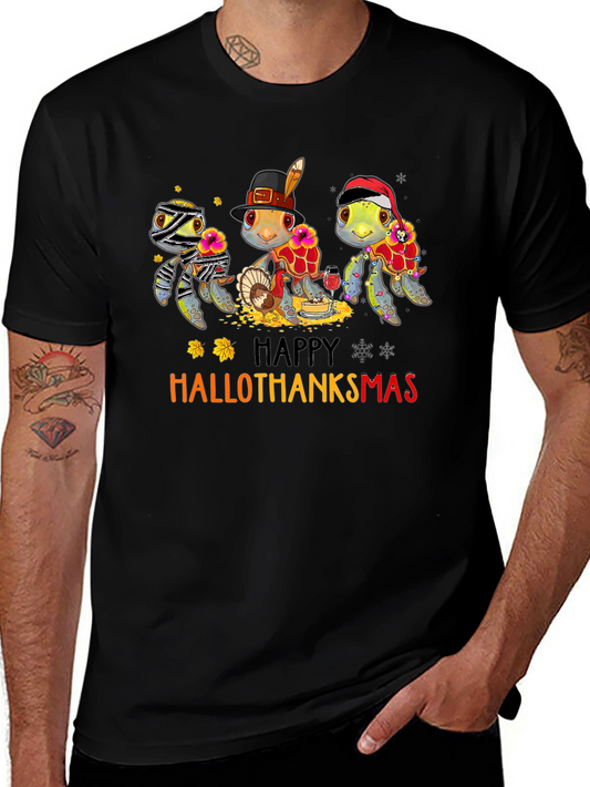 HalloThanksmas Turtle T-Shirt: Holiday Fun!