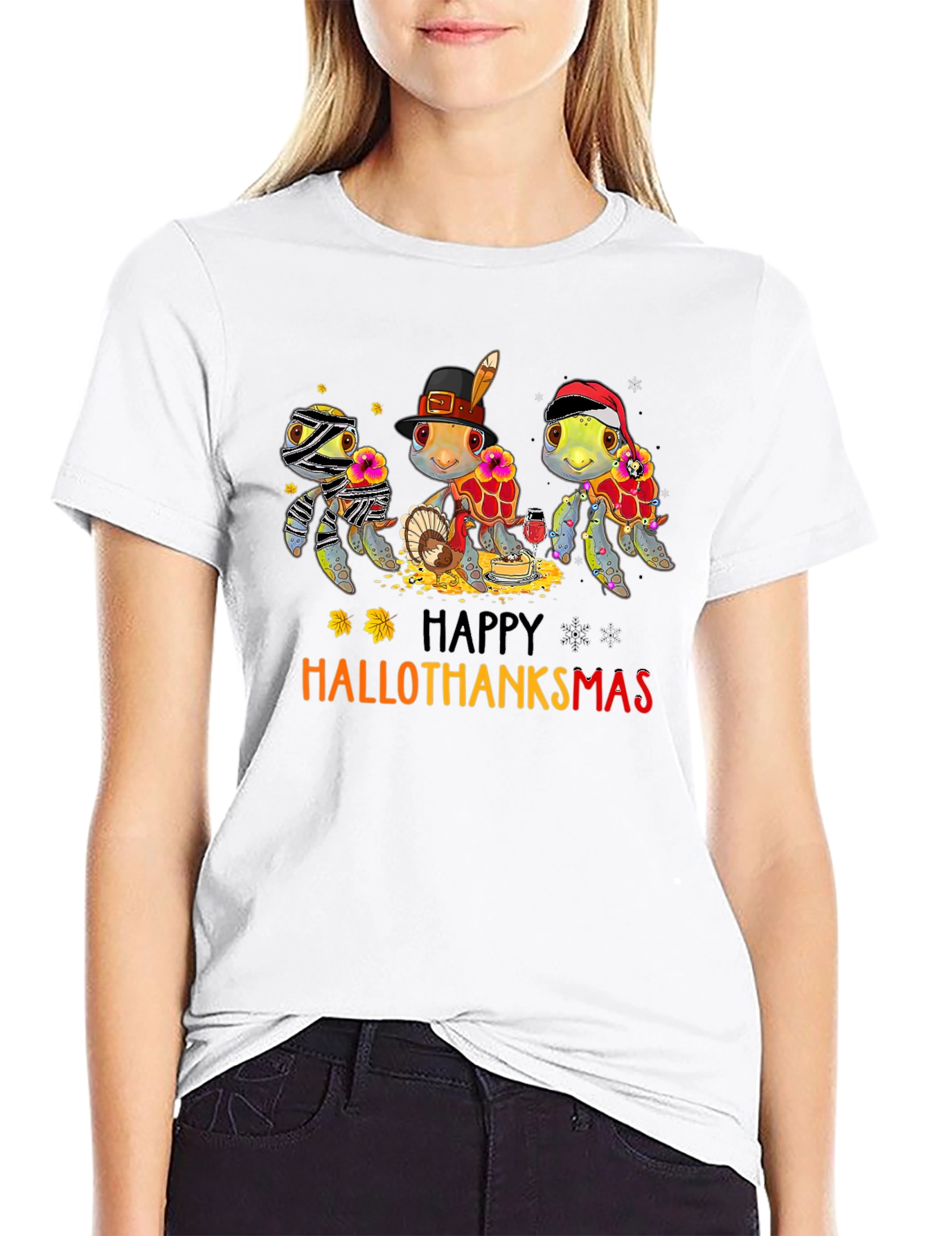 HalloThanksmas Turtle T-Shirt: Holiday Fun!
