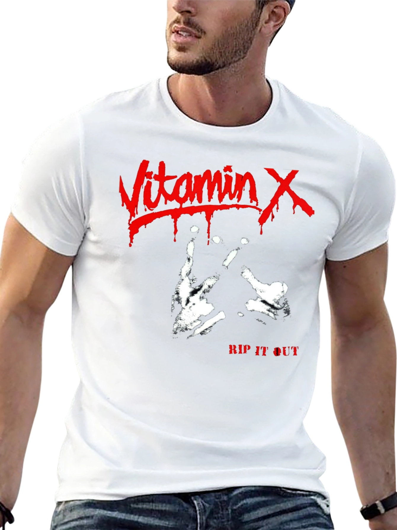 Vitamin X Rip It Out Black T-Shirt