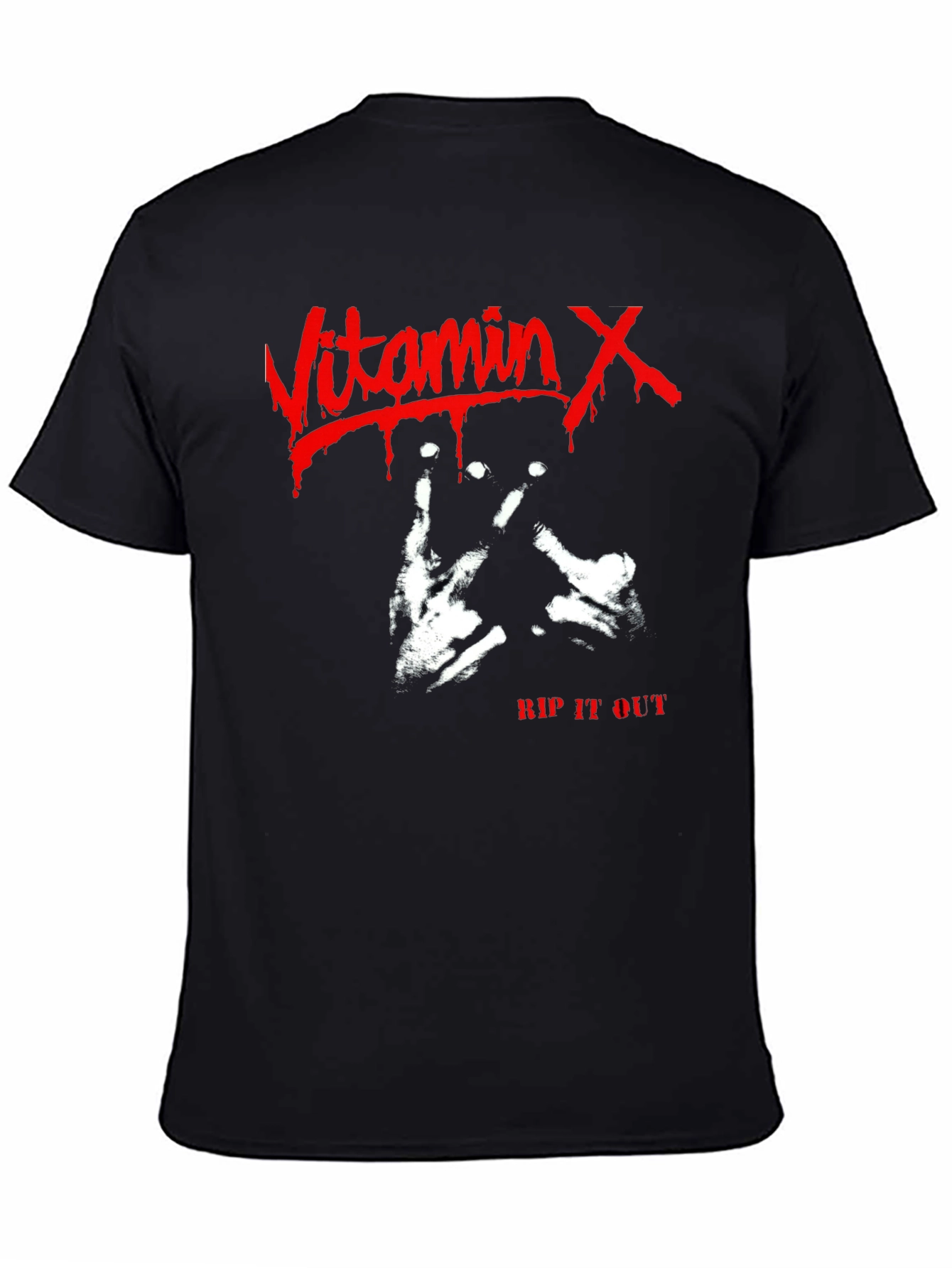 Vitamin X Rip It Out Black T-Shirt