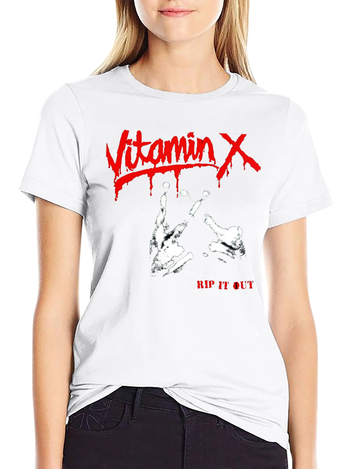 Vitamin X Rip It Out Black T-Shirt