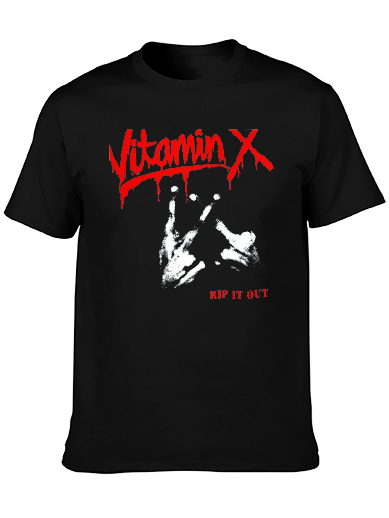 Vitamin X Rip It Out Black T-Shirt