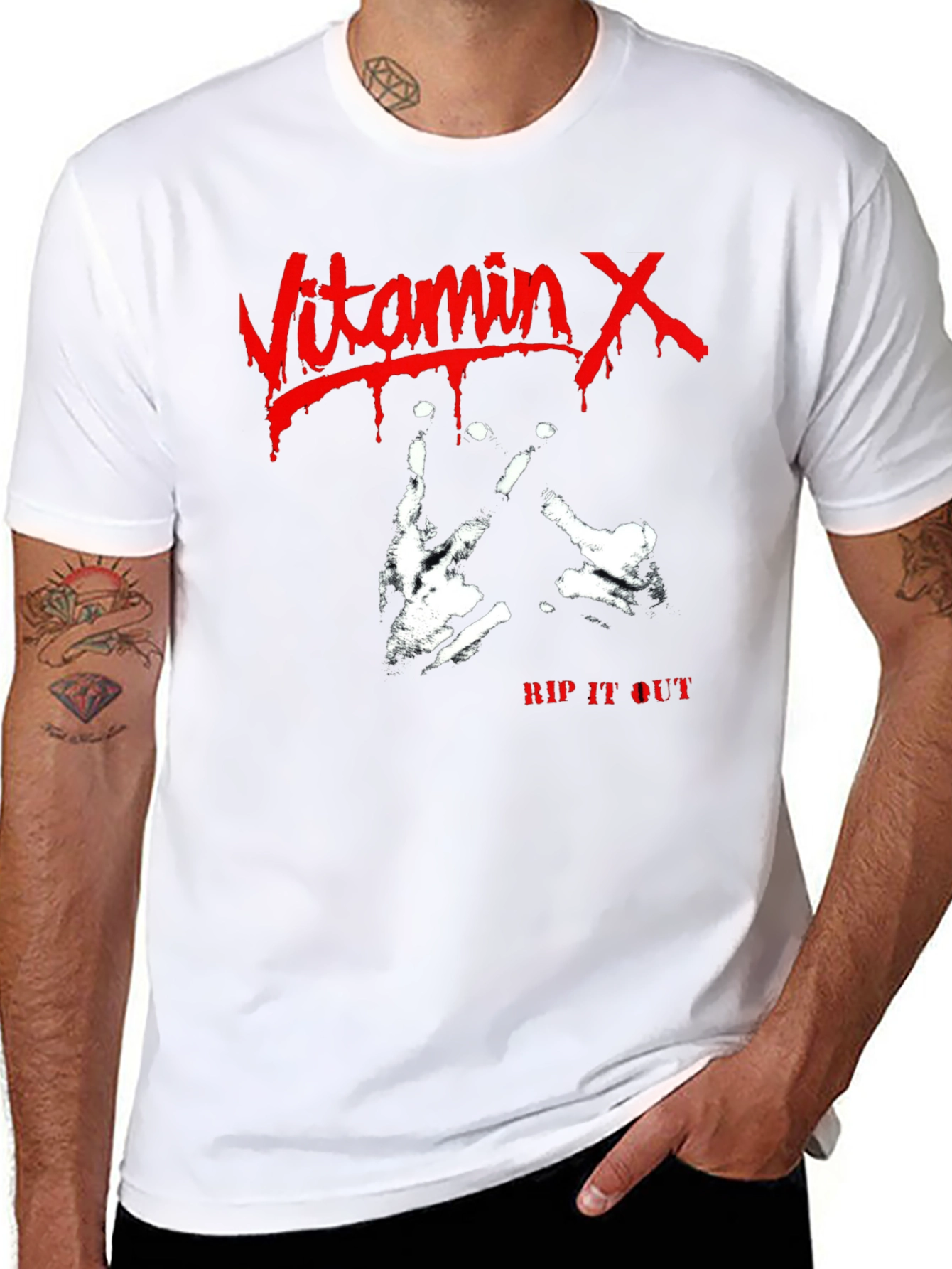 Vitamin X Rip It Out Black T-Shirt