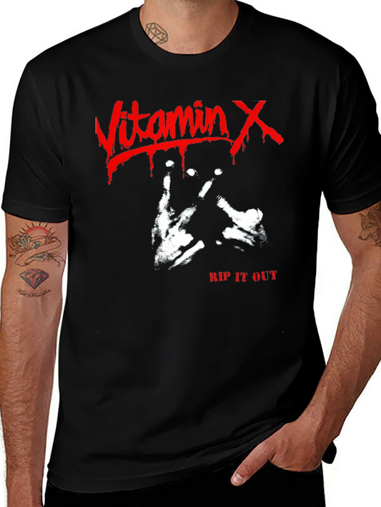 Vitamin X Rip It Out Black T-Shirt