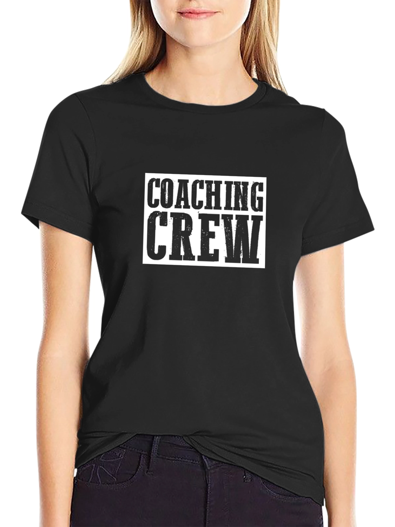Coaching Crew Black Graphic T-Shirt