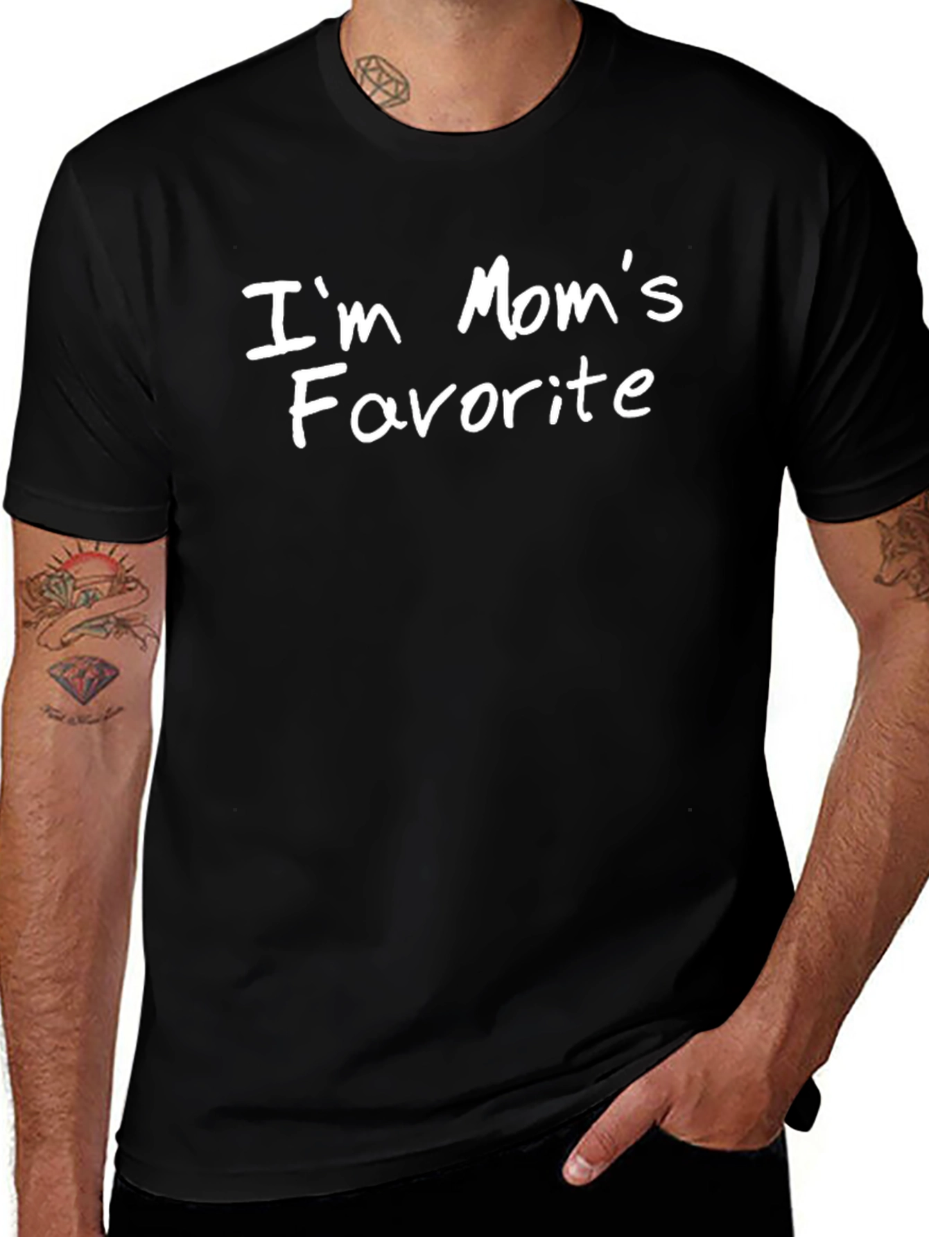 Im Moms Favorite T-Shirt - Black Graphic Tee