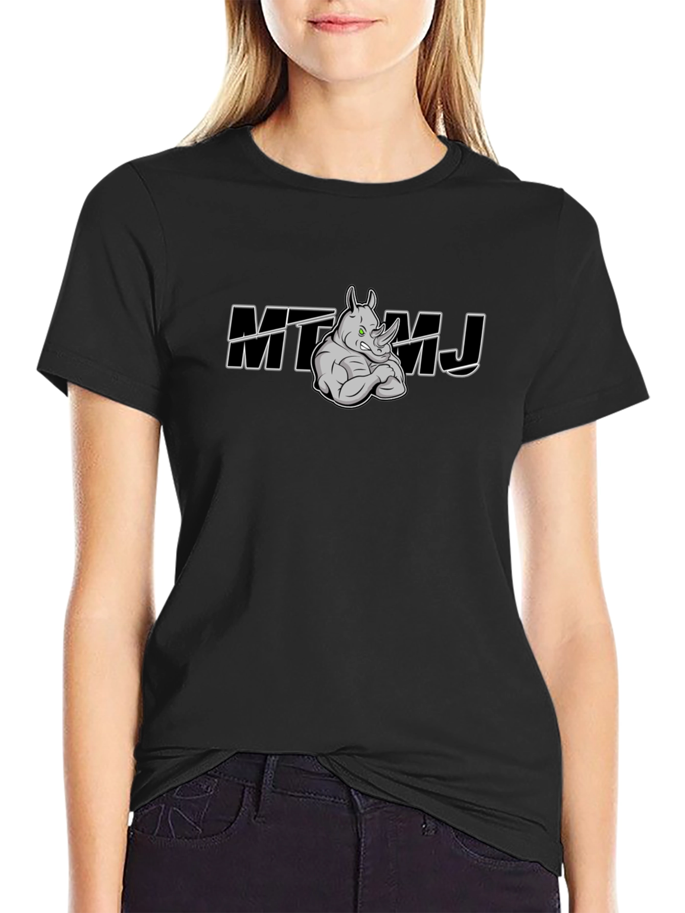 MT Rhino MJ Black Graphic T-Shirt
