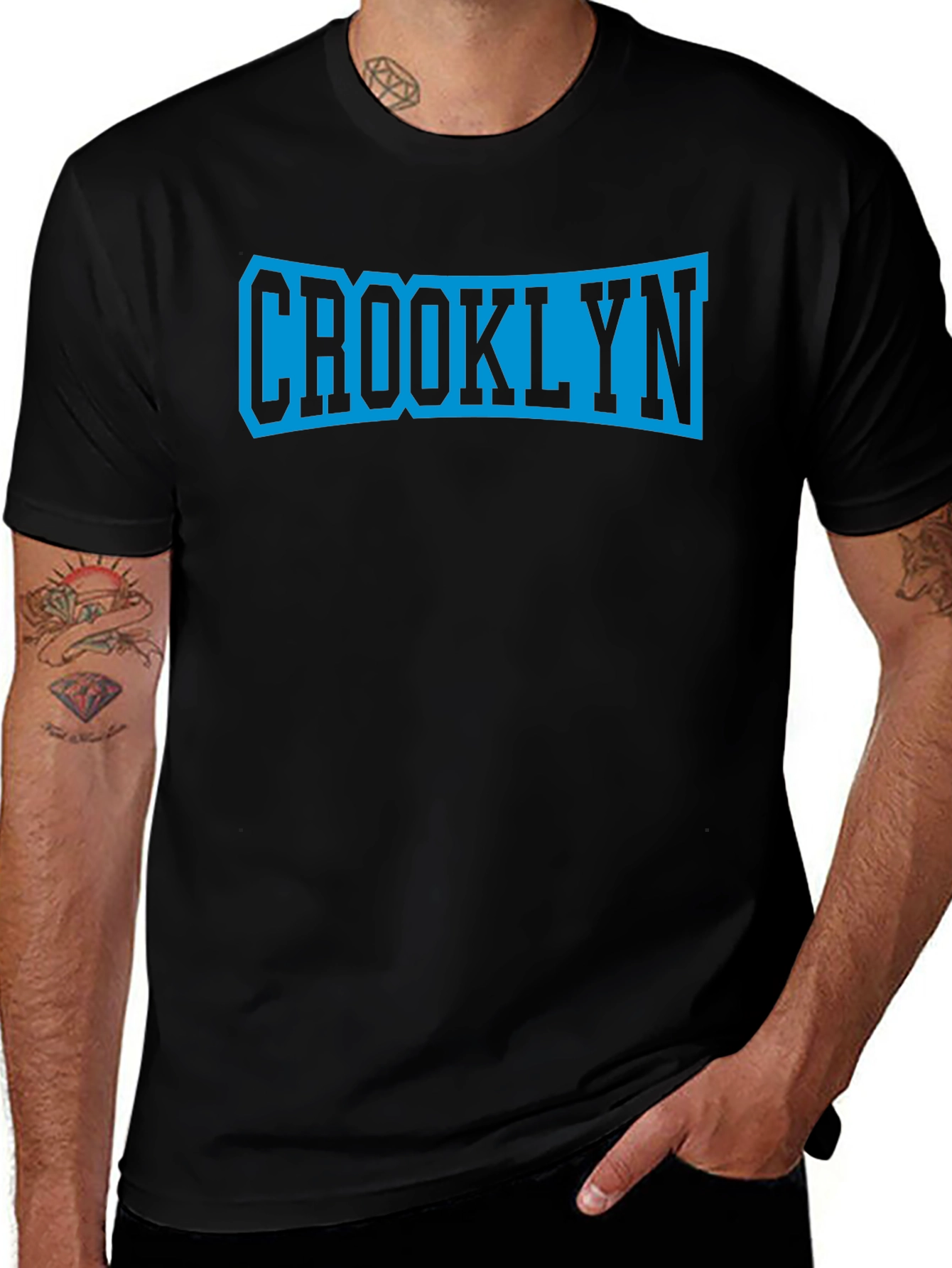 Crooklyn Graphic Tee - Stylish Black T-Shirt