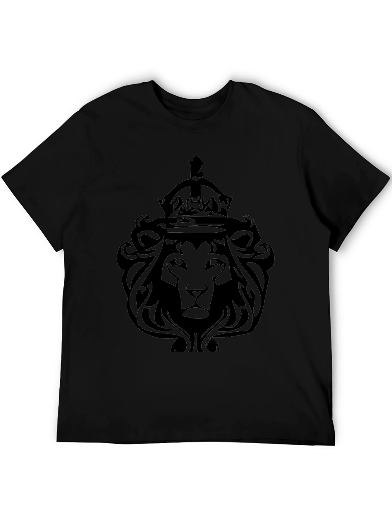 Lion King Graphic Tee - Black Crew Neck T-Shirt