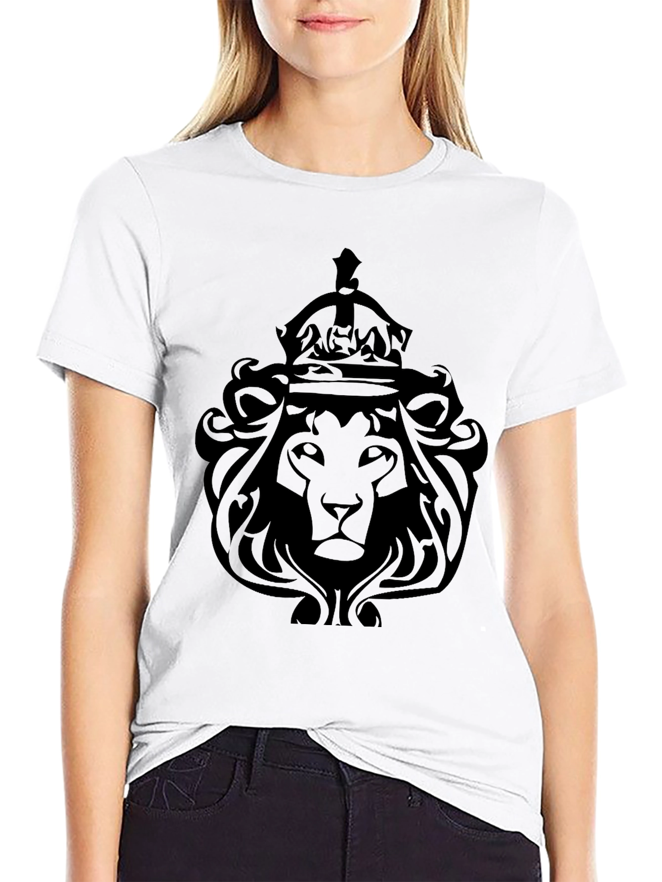 Lion King Graphic Tee - Black Crew Neck T-Shirt
