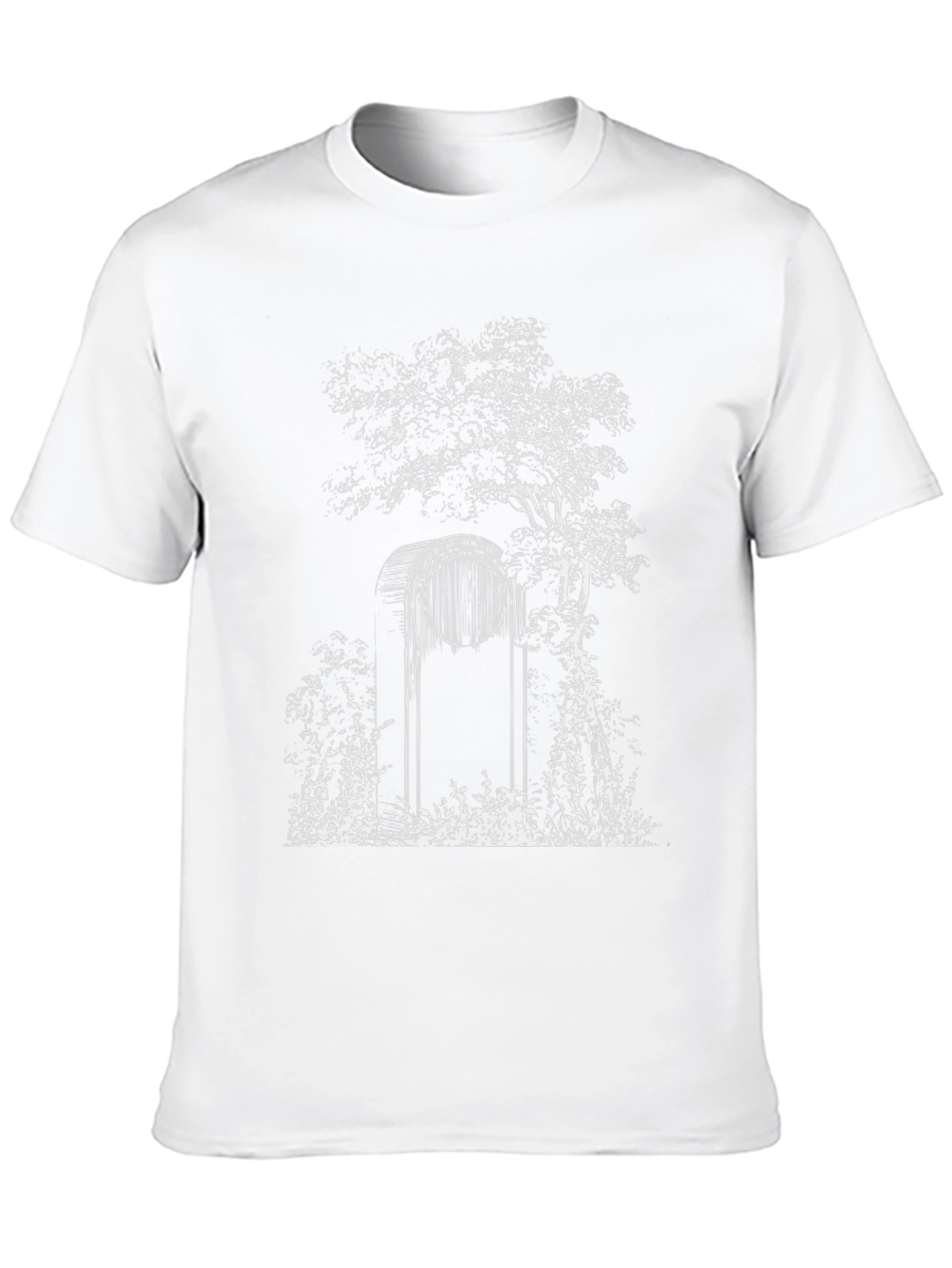 Enchanted Forest Graphic Tee - Black Cotton T-Shirt