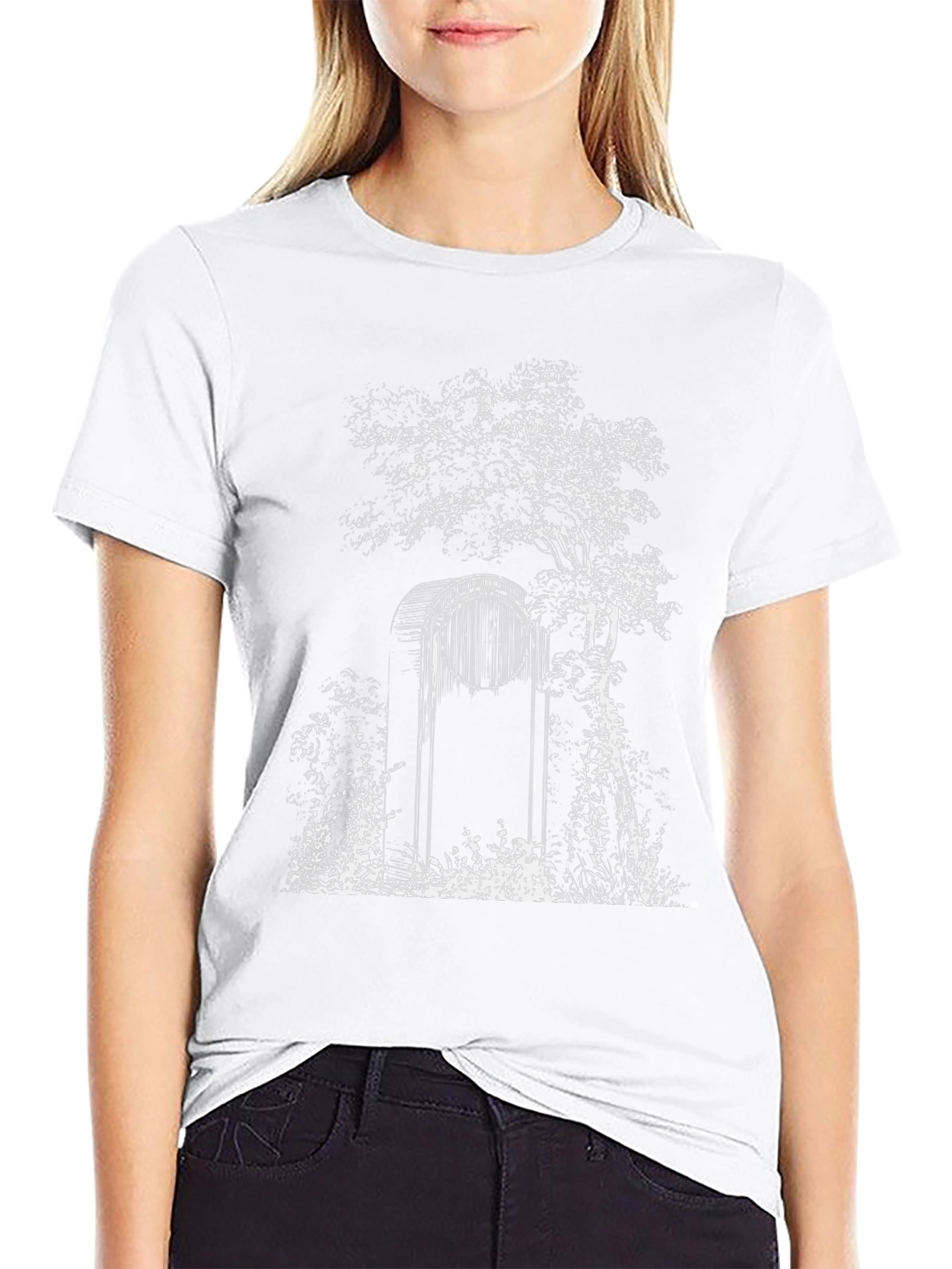 Enchanted Forest Graphic Tee - Black Cotton T-Shirt
