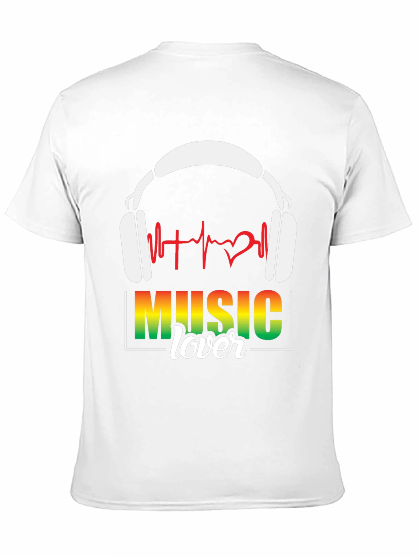 Music Lover Graphic T-Shirt Headphones Design